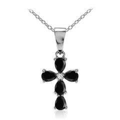 Collar en plata con Zafiro negro