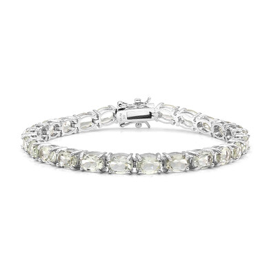 Brazalete en plata con Amatista verde