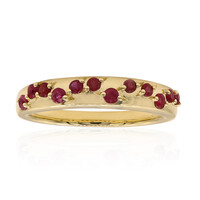 Anillo en oro con Berilo rojo