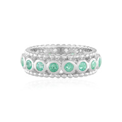 Anillo en plata con Esmeralda de Rusia