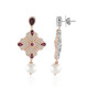 Pendientes en plata con Perla blanca Freshwater (Dallas Prince Designs)
