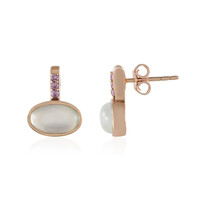 Pendientes en plata con Piedra de Luna blanca (KM by Juwelo)