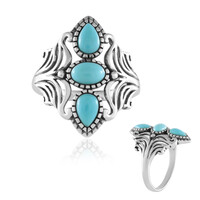 Anillo en plata con Turquesa bella durmiente (Faszination Türkis)