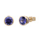 Pendientes en oro con Tanzanita AAA (CIRARI)