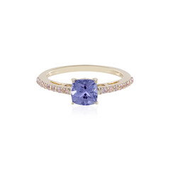 Anillo en oro con Tanzanita