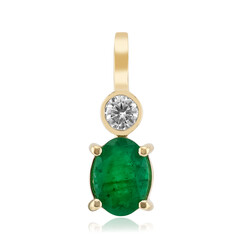 Colgante en oro con Esmeralda de Zambia