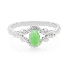 Anillo en plata con Crisoprasa imperial
