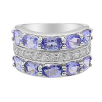 Anillo en plata con Tanzanita