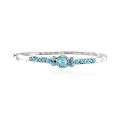 Brazalete en plata con Turquesa bella durmiente (Faszination Türkis)