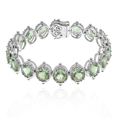 Brazalete en plata con Fluorita azul petróleo (Dallas Prince Designs)