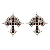 Pendientes en plata con Granate de Mozambique (Dallas Prince Designs)
