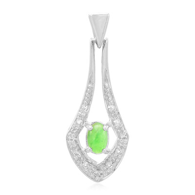 Colgante en plata con Crisoprasa imperial