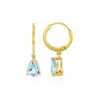 Pendientes en plata con Topacio azul cielo