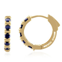 Pendientes en plata con Zafiro azul medianoche