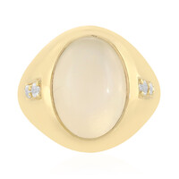 Anillo en plata con Piedra de Luna blanca