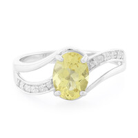 Anillo en plata con Berilo amarillo