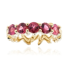 Anillo en oro con Rubelita de Brasil AAA (de Melo)