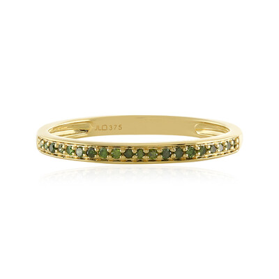 Anillo en oro con Diamante verde I4