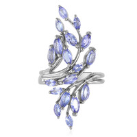 Anillo en plata con Tanzanita