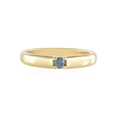 Anillo en plata con Diamante azul I2