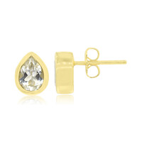 Pendientes en plata con Topacio blanco