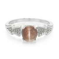 Anillo en plata con Escapolita ojo de gato