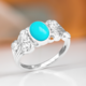 Anillo en plata con Turquesa bella durmiente