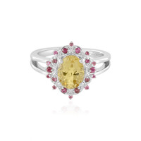 Anillo en plata con Berilo amarillo