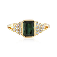 Anillo en plata con Turmalina verde Benedito