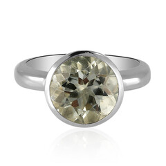 Anillo en plata con Amatista verde