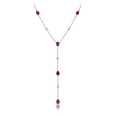Collar en oro con Rubí de Mozambique AAA (CIRARI)