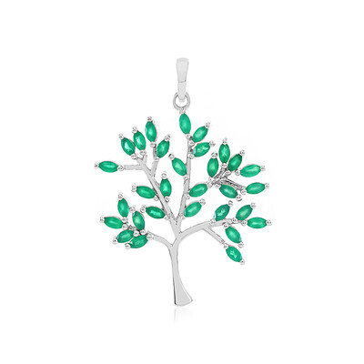 Colgante en plata con Ónix verde