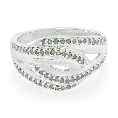 Anillo en plata con Diamante fantasía