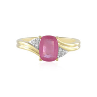 Anillo en plata con Zafiro rosa de Madagascar
