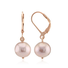Pendientes en plata con Perla Ming púrpura (TPC)