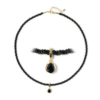 Collar en plata con Espinela negra