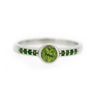 Anillo en plata con Peridoto