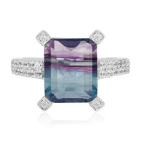 Anillo en plata con Fluorita