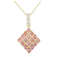 Collar en oro con Zafiro Padparascha no calentado (AMAYANI)