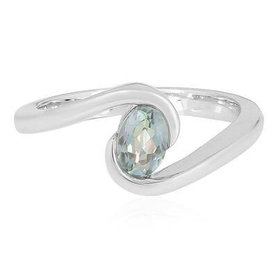 Anillo en plata con Cuarzo lago de la montaña