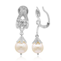 Clip de oreja en plata con Perla Freshwater (TPC)