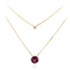 Collar en oro con Granate Magenta (de Melo)