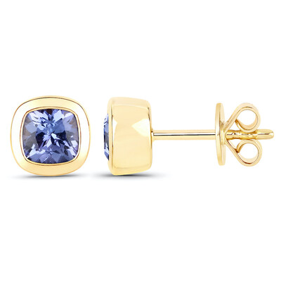 Pendientes en oro con Tanzanita