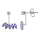 Pendientes en plata con Tanzanita (Adela Silber)