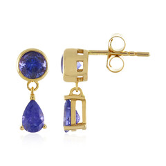 Pendientes en oro con Tanzanita (Adela Gold)