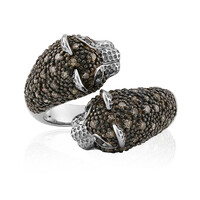 Anillo en plata con Diamante negro