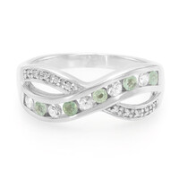 Anillo en plata con Turmalina cuprífera