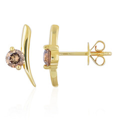 Pendientes en oro con Diamante champán Argyle SI2 (de Melo)