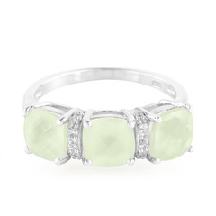 Anillo en plata con Prehnita