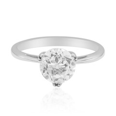 Anillo en plata con Topacio blanco
